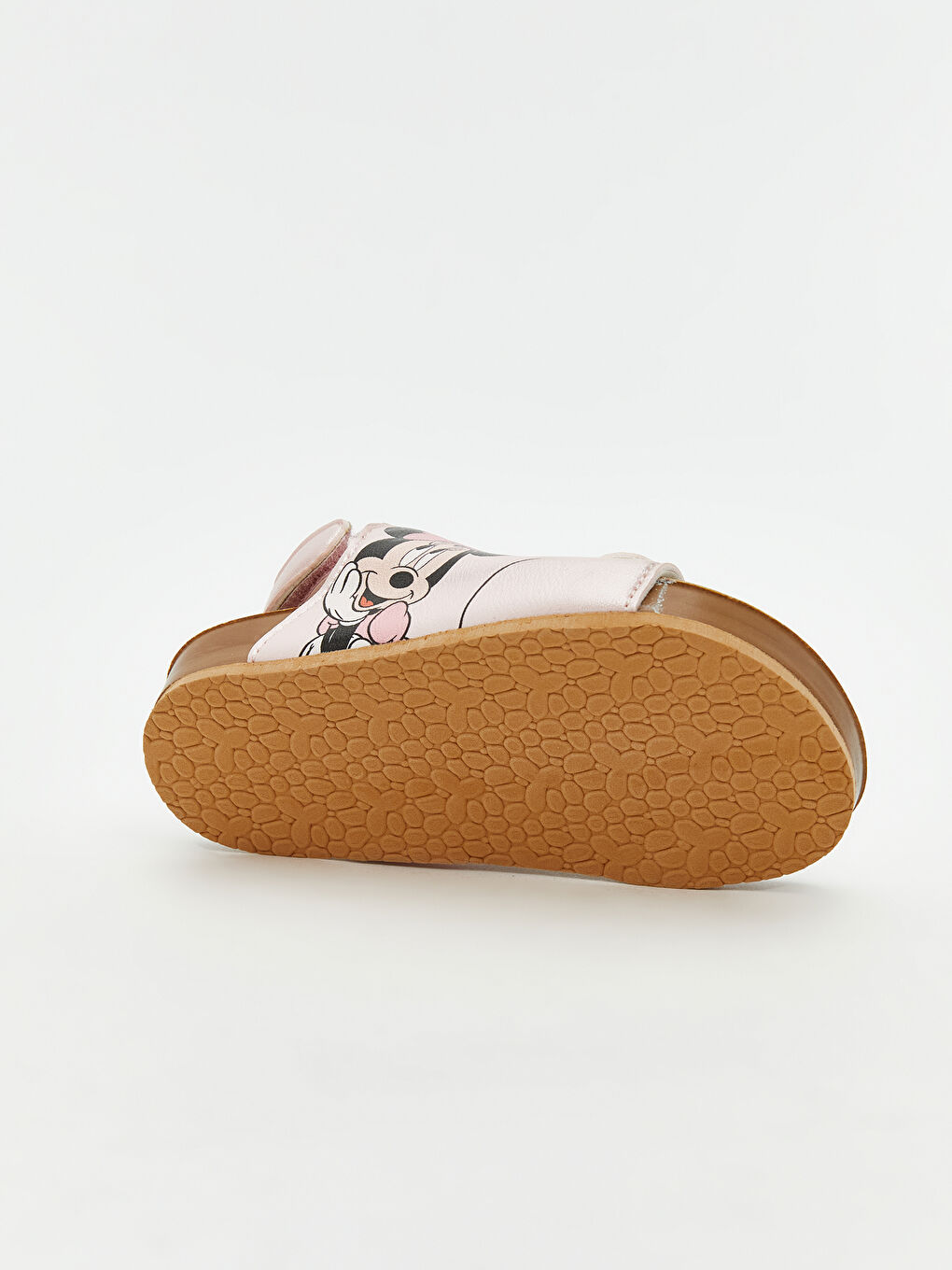 Pembe Minnie Mouse Baskılı Kız Bebek Sandalet-3