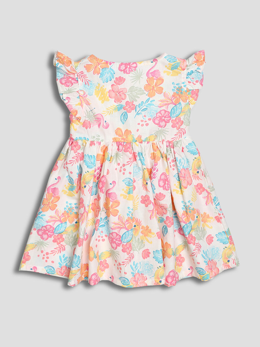 Crew Neck Girls' Dress-1