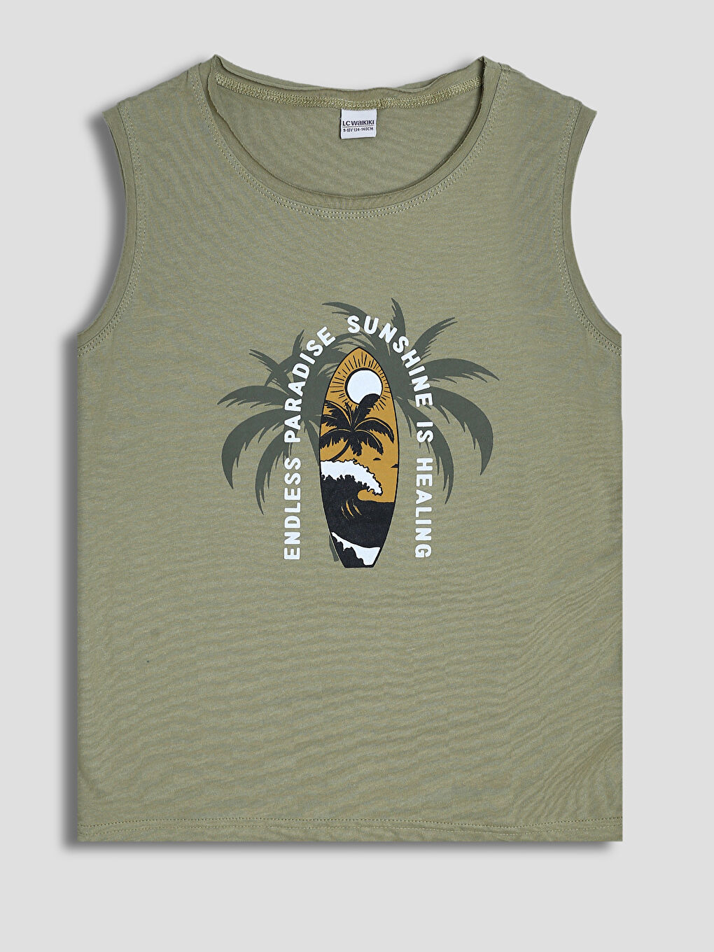 Crew Neck Printed Boys' Vest