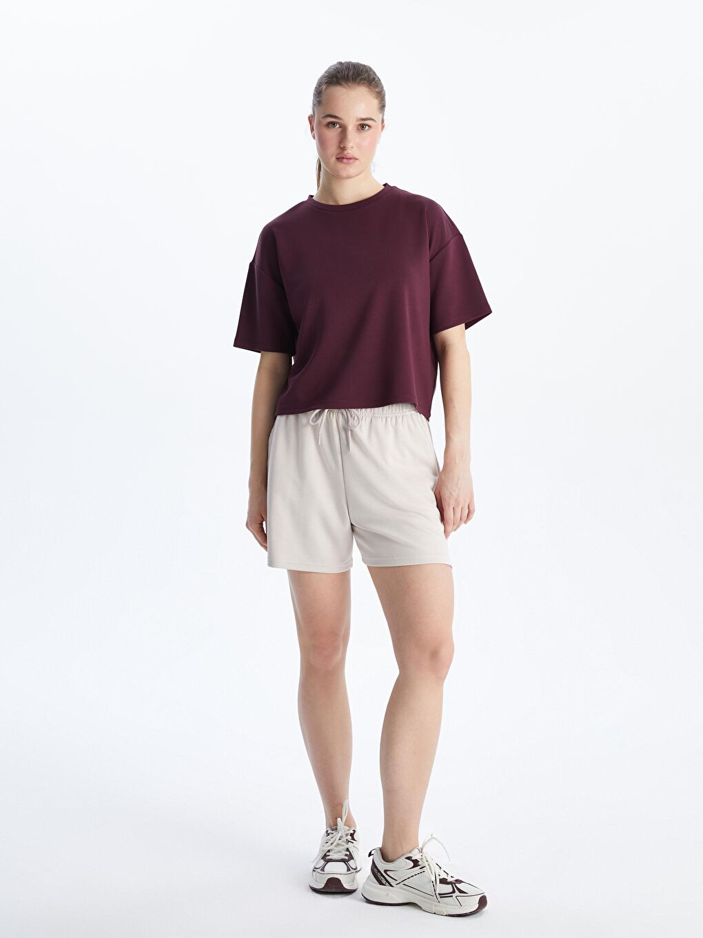 Elastic Waist Women'S Sports Shorts -S5K231Z8-HZZ