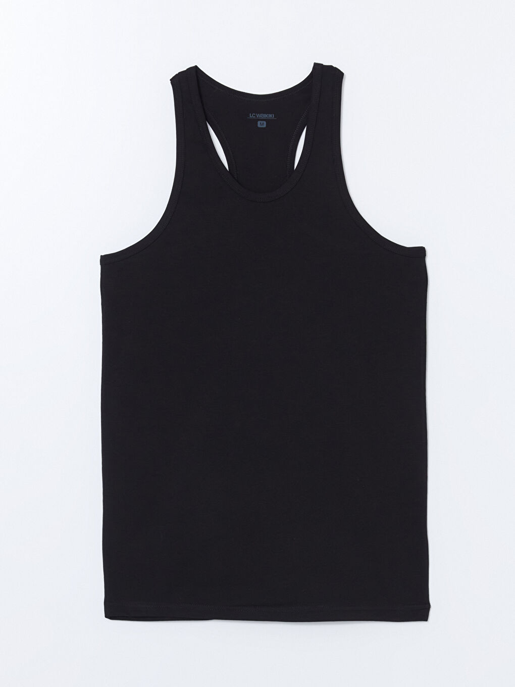 Siyah U Yaka Penye Erkek Atlet 2'li-12