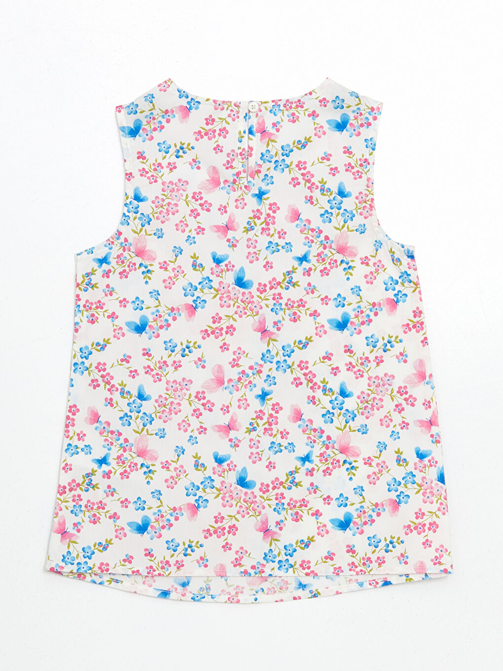 Crew Neck Floral Girl's Blouse -S5K253Z4-LU7