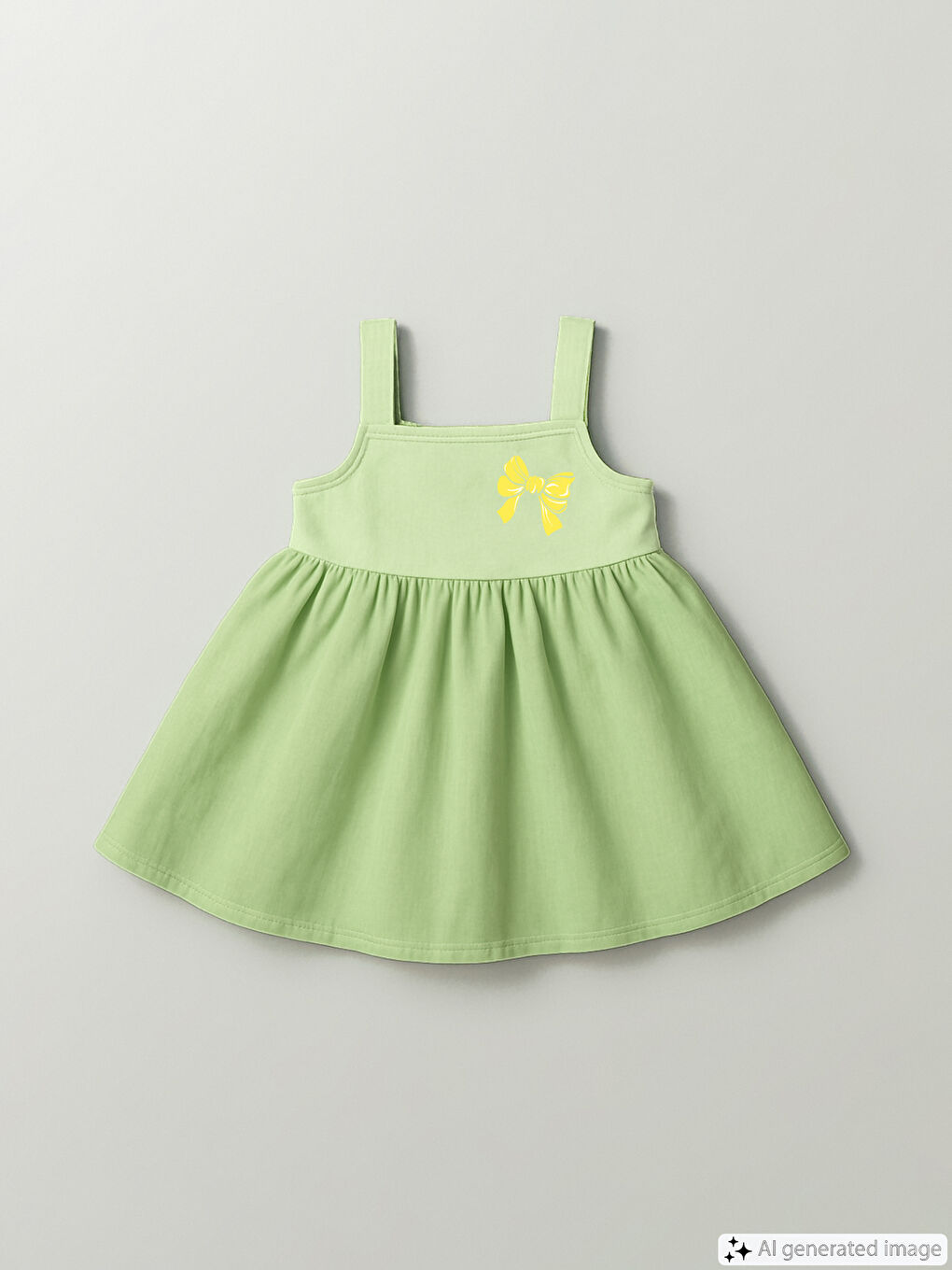 Cotton Ribbon Detailed Girls' Dress