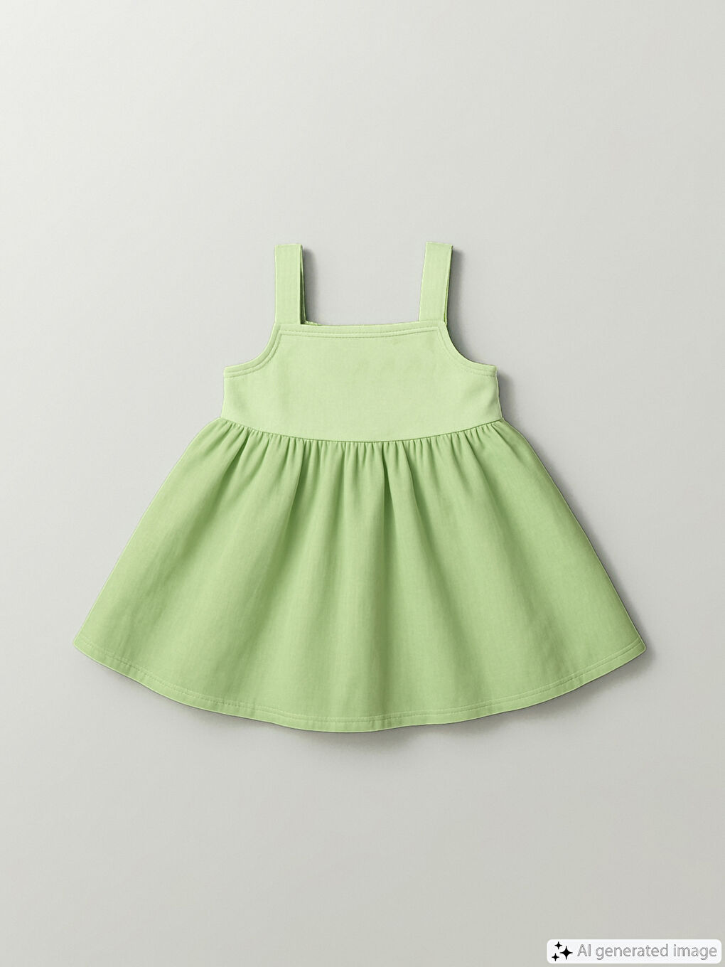 Cotton Ribbon Detailed Girls' Dress-1
