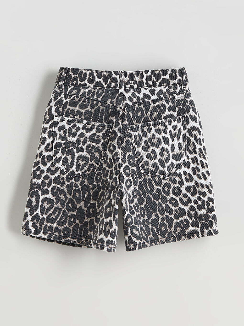 LCW Jeans Leopard Print Women's Denim Shorts -S5K264Z8-KJS