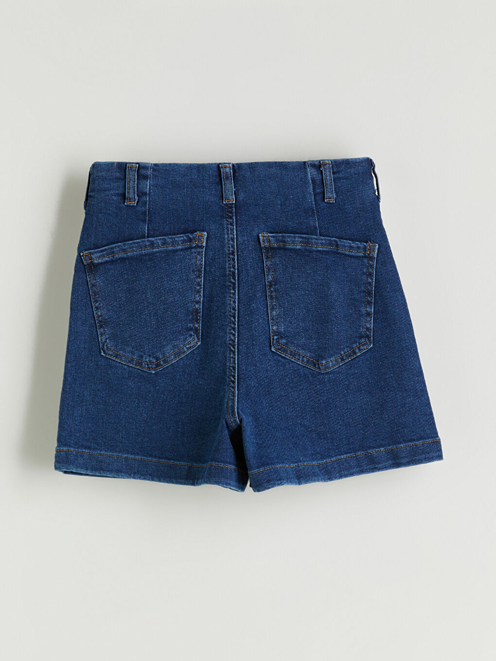 İndigo Dar Fit Kadın Jean Şort-5