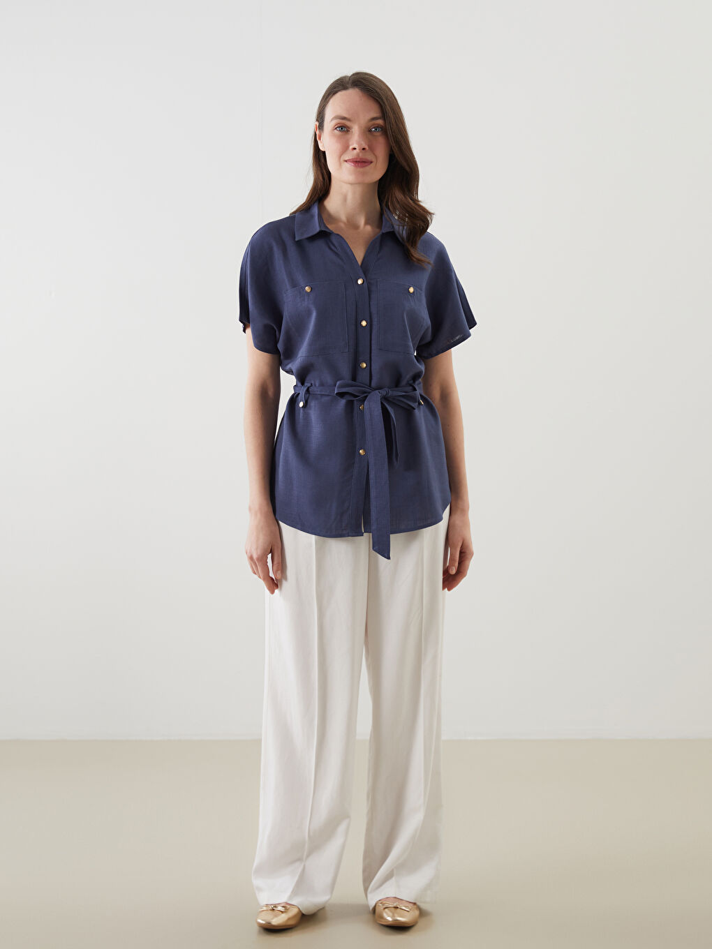 LC Waikiki INDIGO Košulja tunika Žena -S5K271Z8-CTG