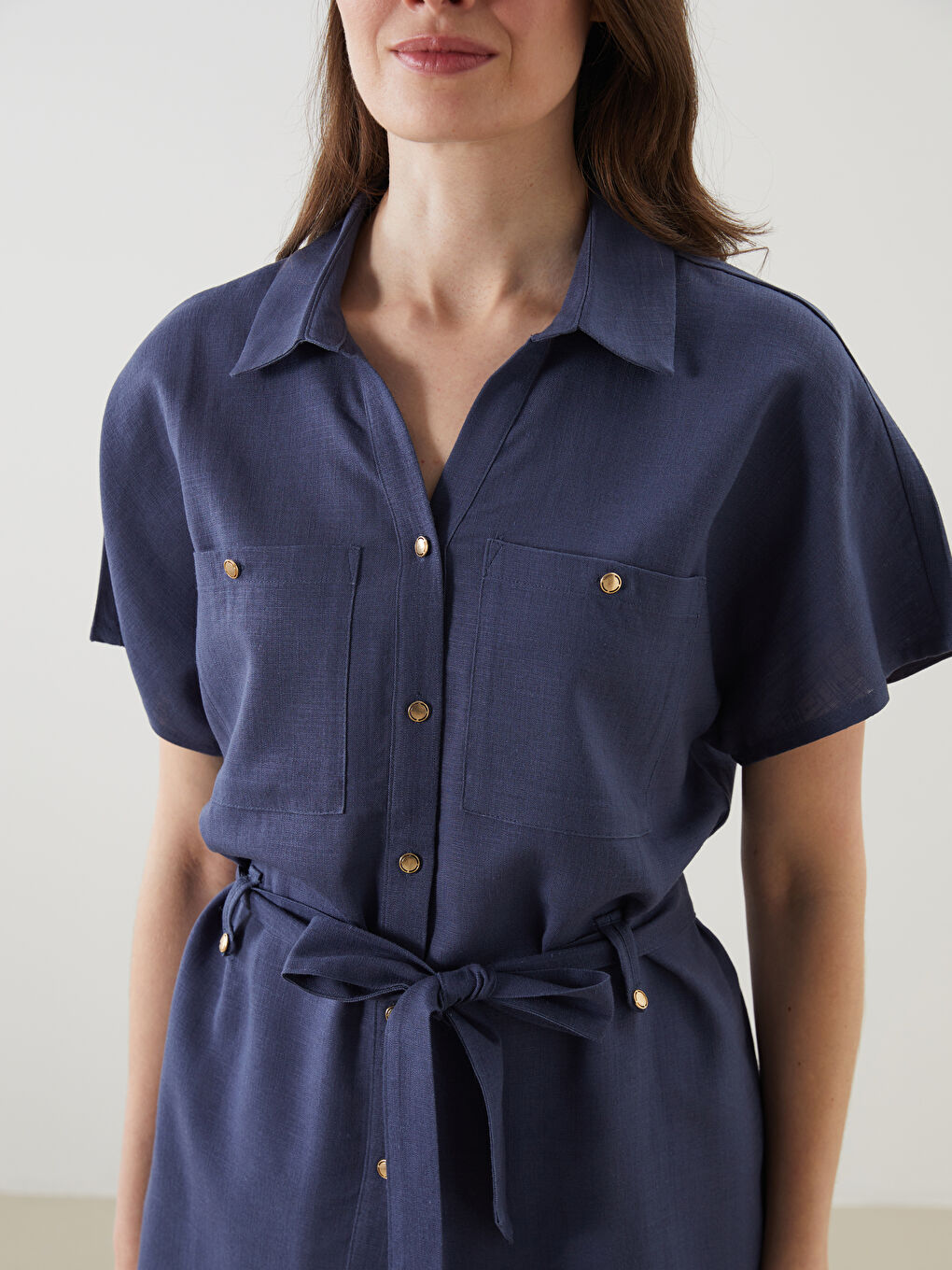 LC Waikiki INDIGO Košulja tunika Žena -S5K271Z8-CTG
