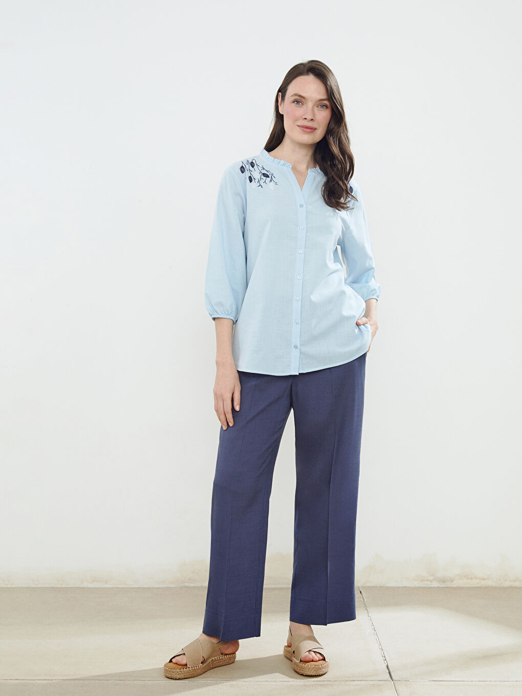 LCW Grace Elasticated Waist Women's Trousers -S5K284Z8-CTG