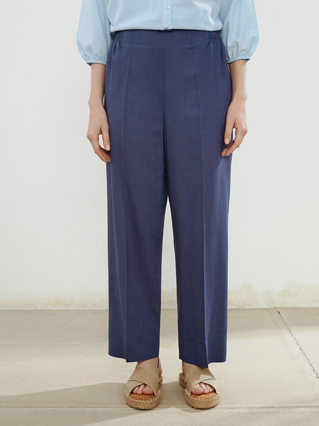 LCW Grace Elasticated Waist Women's Trousers -S5K284Z8-CTG