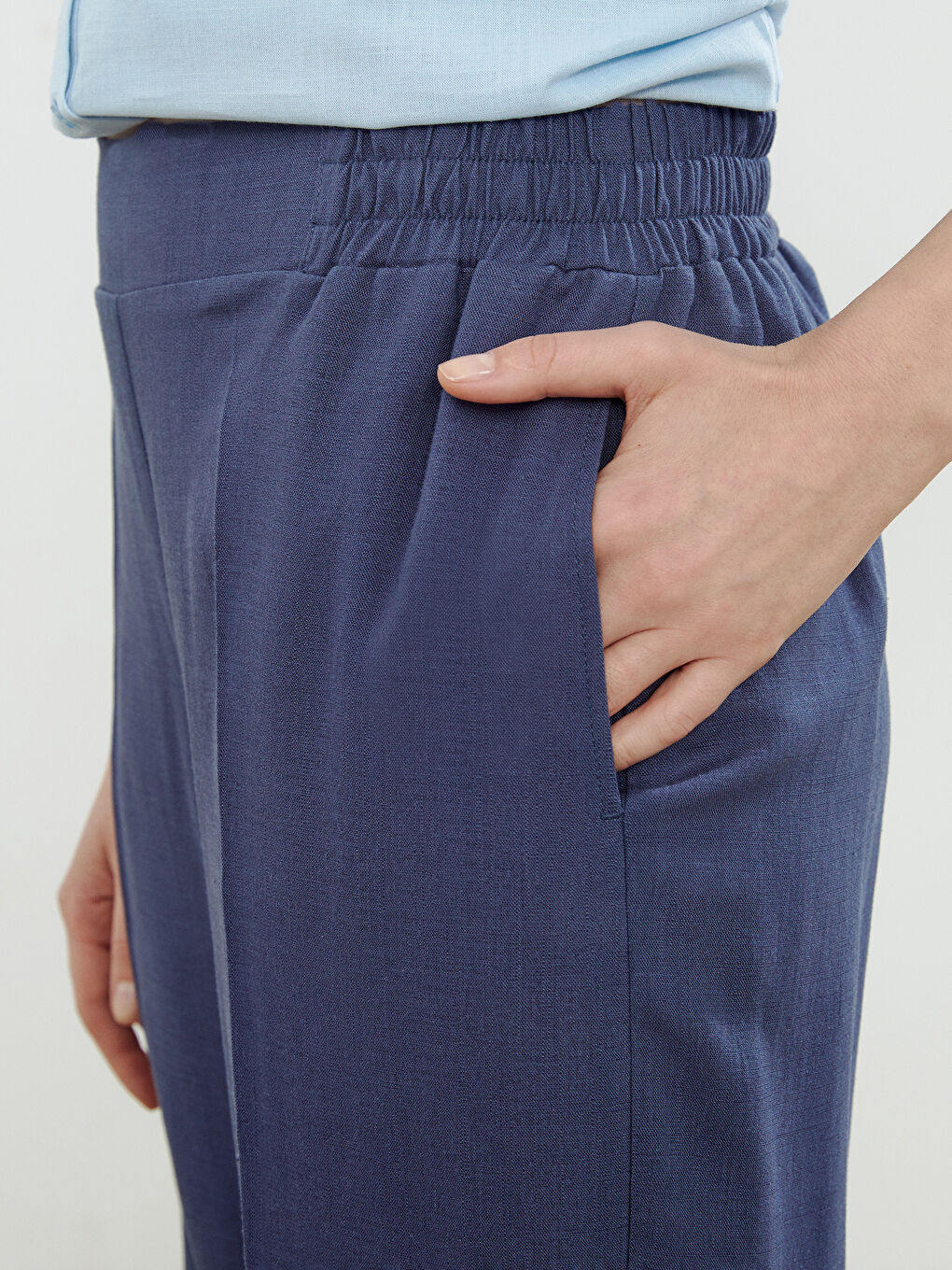 LCW Grace Elasticated Waist Women's Trousers -S5K284Z8-CTG