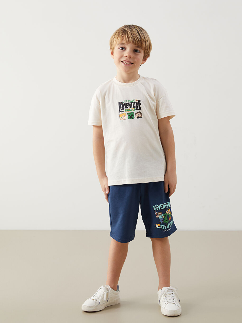 Minecraft Printed Boys' T-Shirt and Shorts 2 Pack -S5K309Z1-QVK