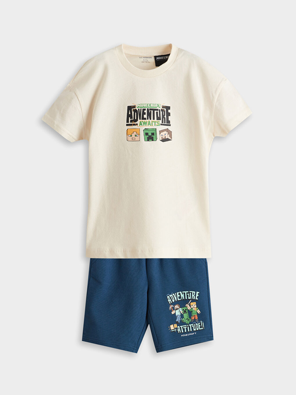 Minecraft Printed Boys' T-Shirt and Shorts 2 Pack -S5K309Z1-QVK