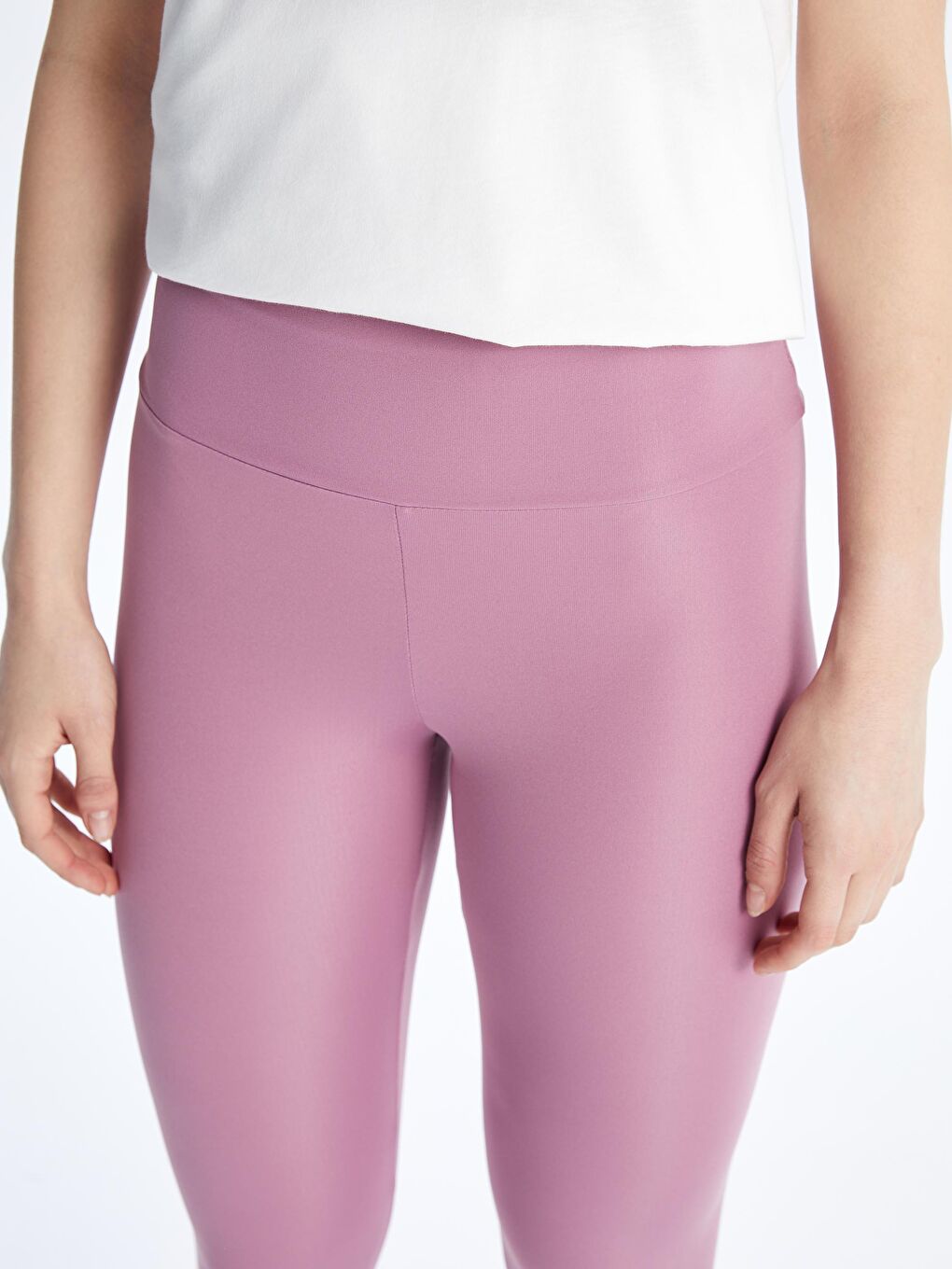 Women's Elastic Waist Sport Leggings -S5K314Z8-PMT