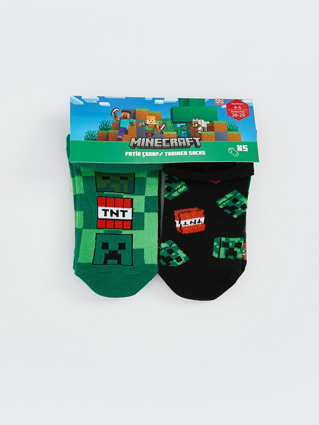 Minecraft Printed Boy'S Socks 5-Pack -S5K324Z4-K00