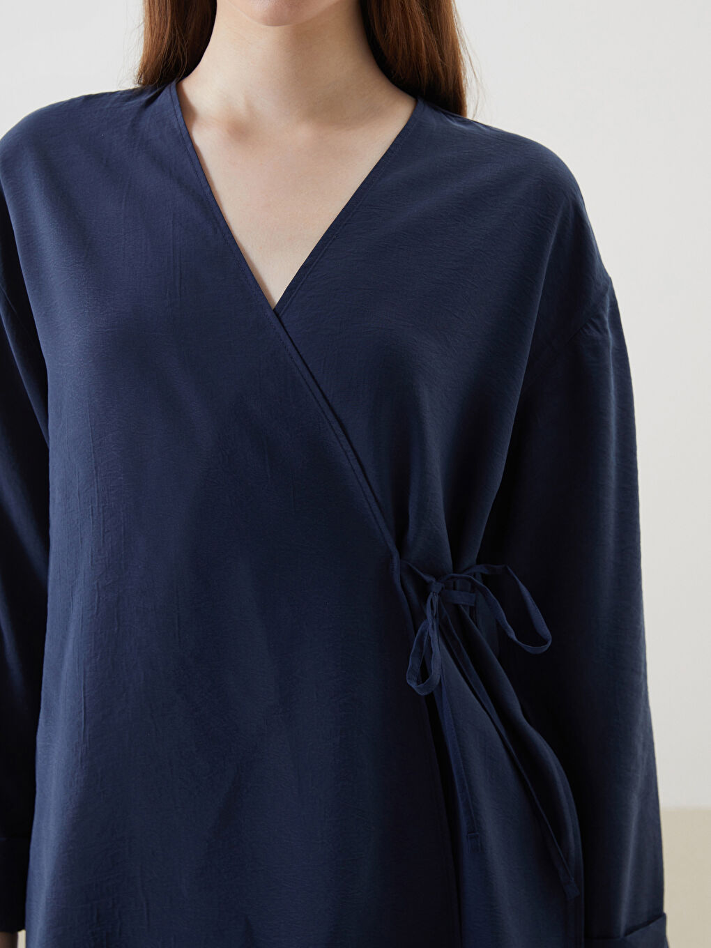 Double-Breasted Collar Women’S Modest Kimono -S5K325Z8-CRP