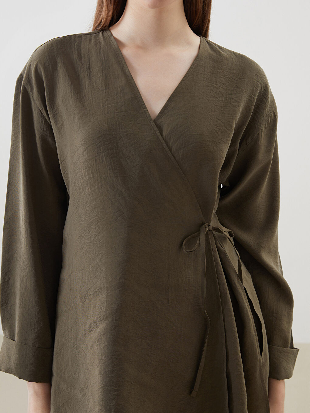 Double-Breasted Collar Women’S Modest Kimono -S5K325Z8-CTY