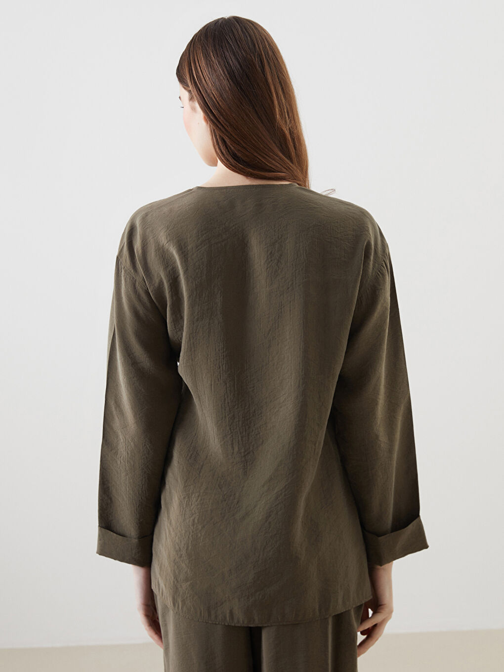 Double-Breasted Collar Women’S Modest Kimono -S5K325Z8-CTY