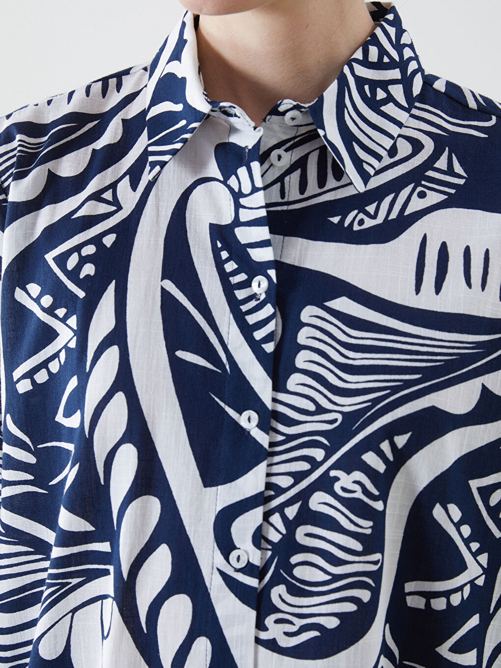 Patterned Women's Shirt Tunic-2