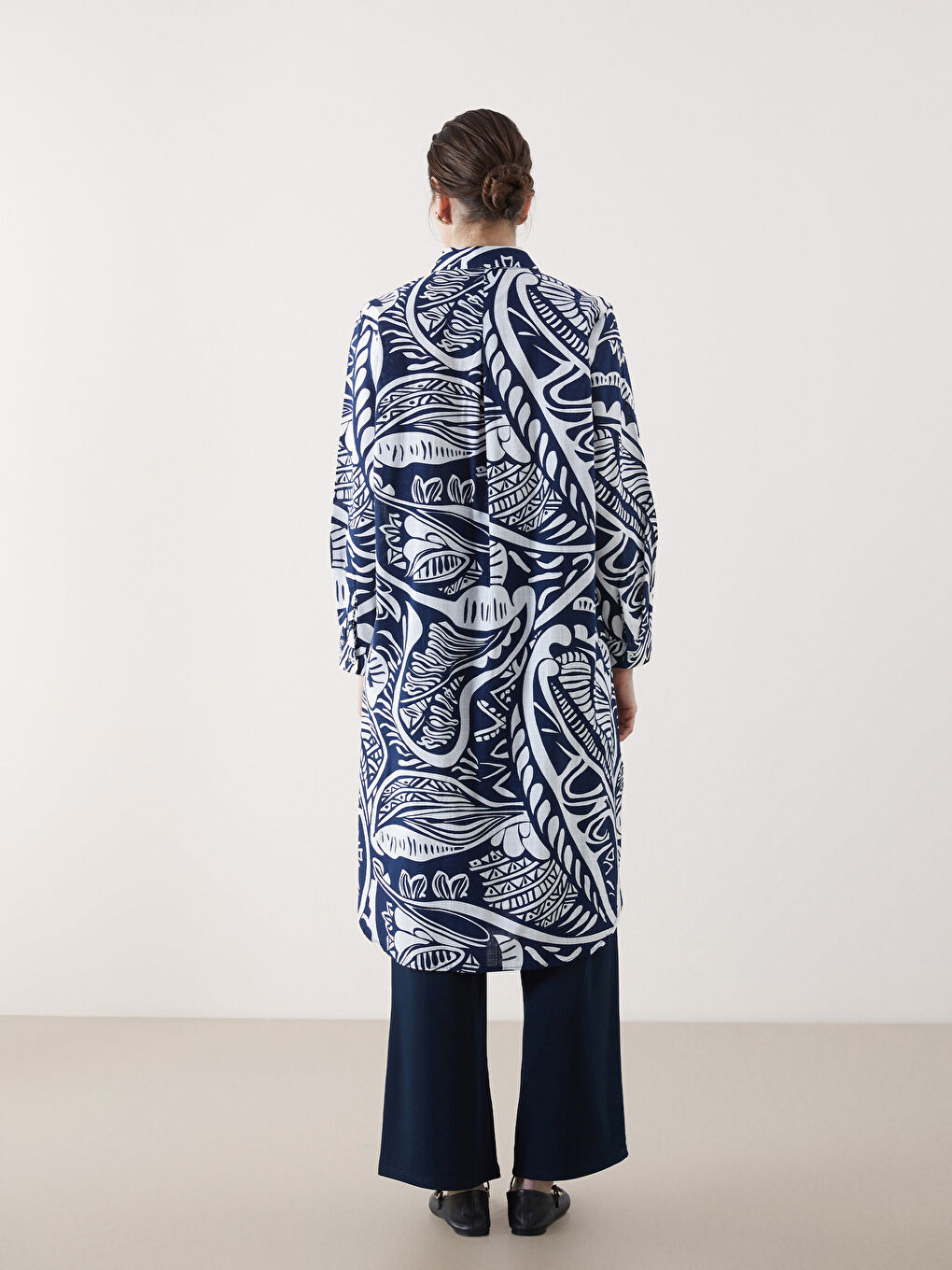 Patterned Women's Shirt Tunic-3