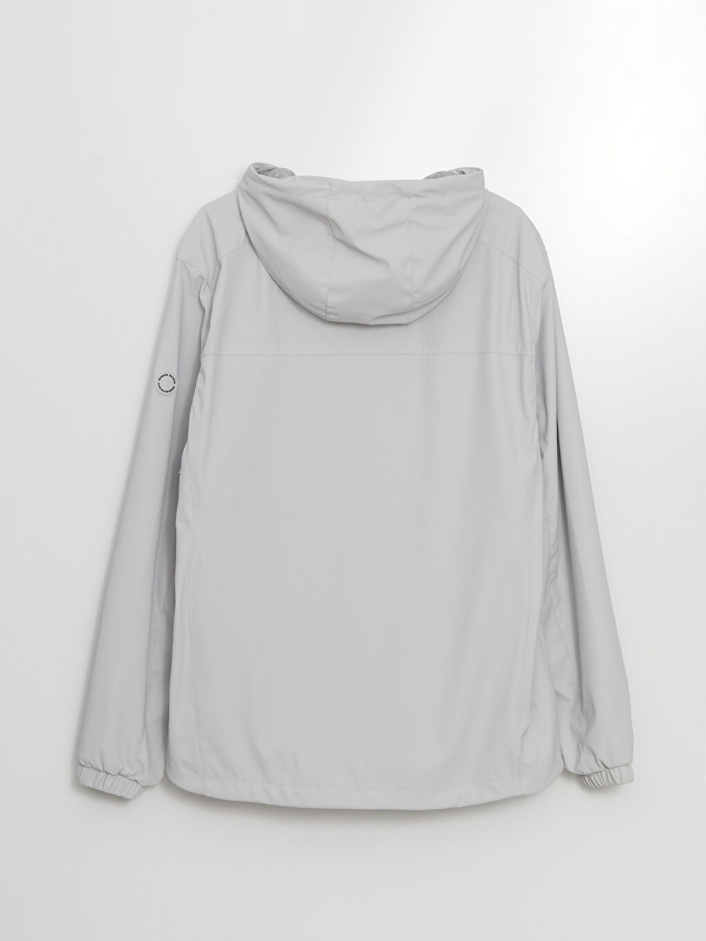 Bej Standart Kalıp Kapüşonlu Erkek İnce Mont-11