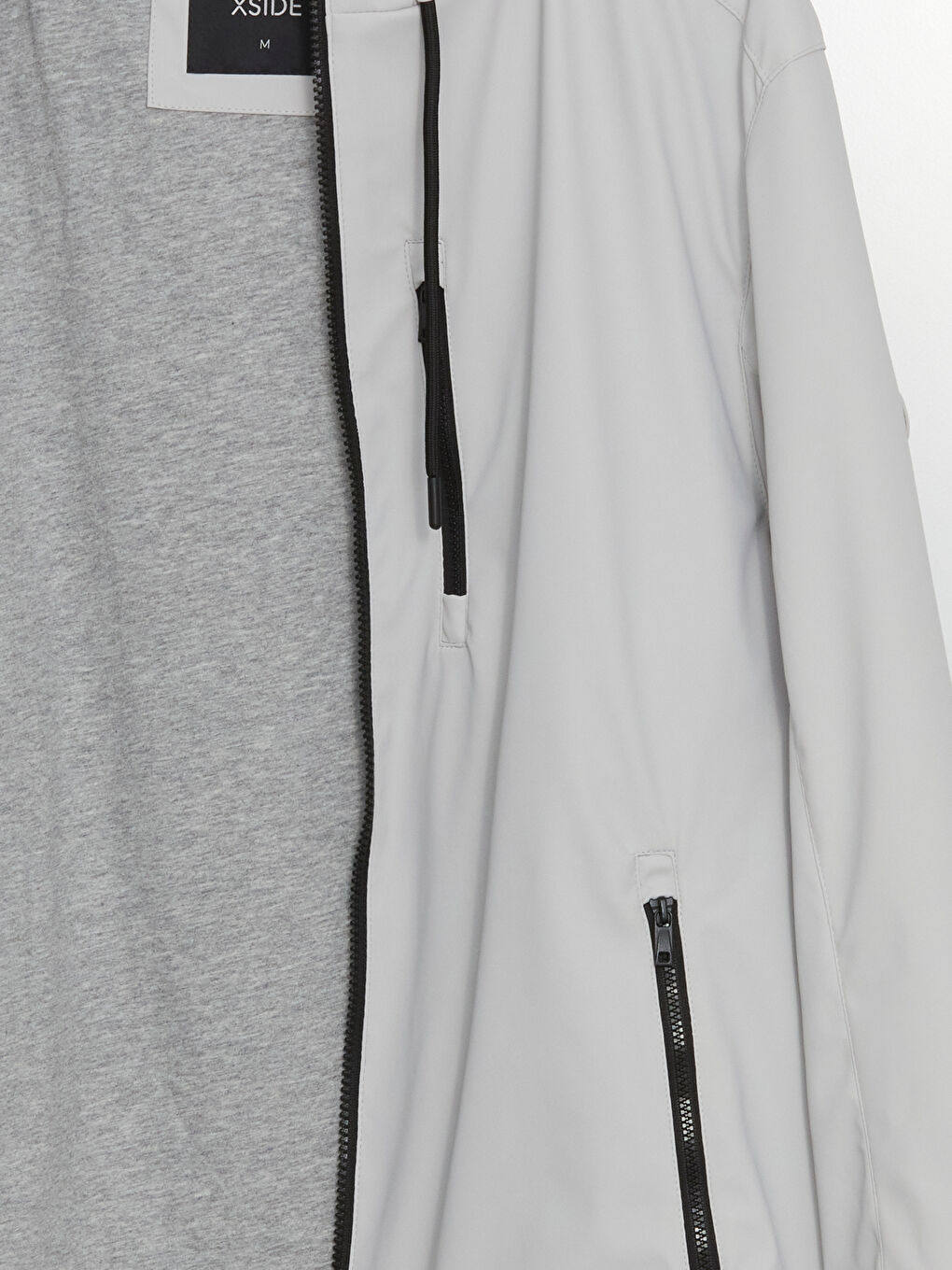 Bej Standart Kalıp Kapüşonlu Erkek İnce Mont-12