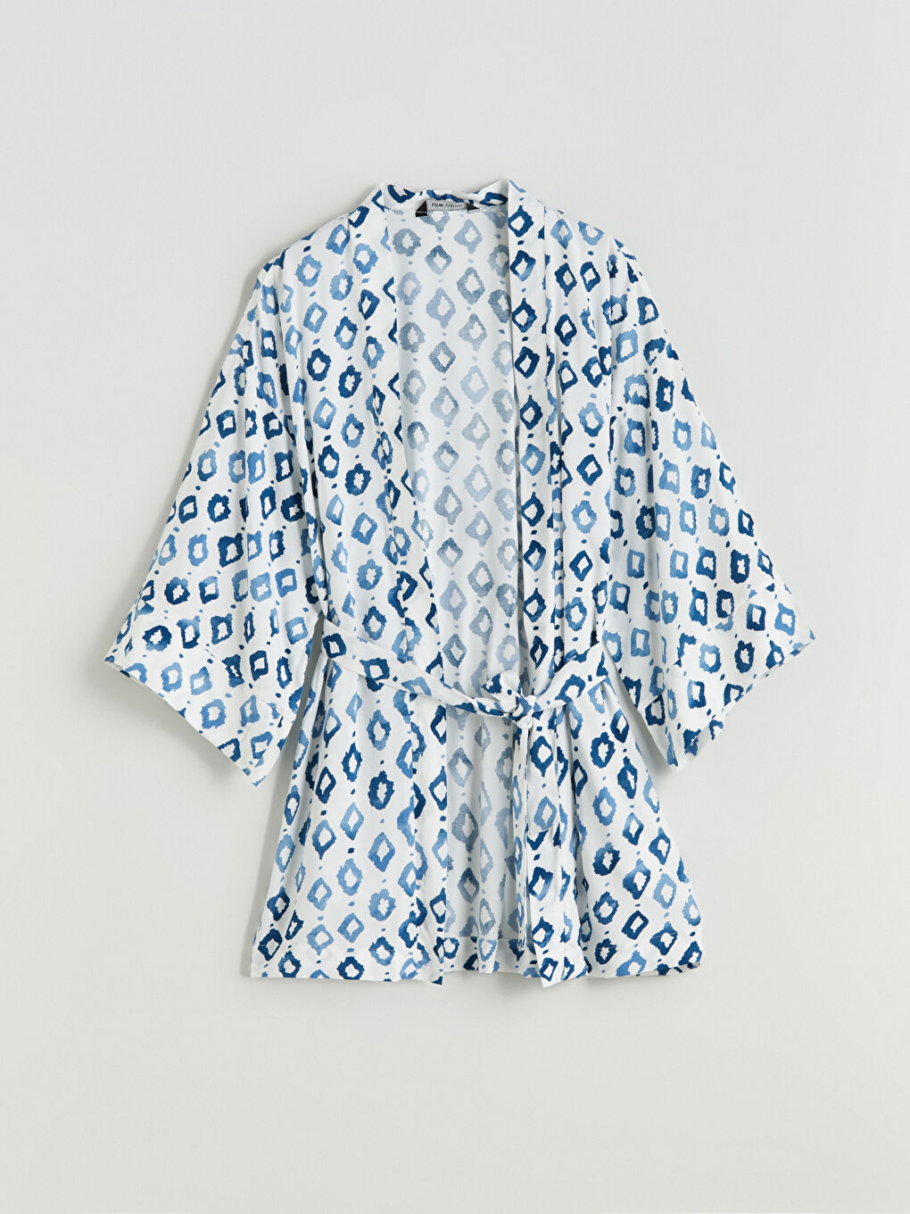 Shawl Collar Patterned Oversize Women's Kimono -S5K332Z8-LQQ