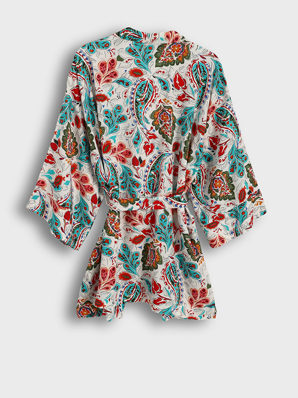Shawl Collar Patterned Oversize Women's Kimono -S5K332Z8-LTQ