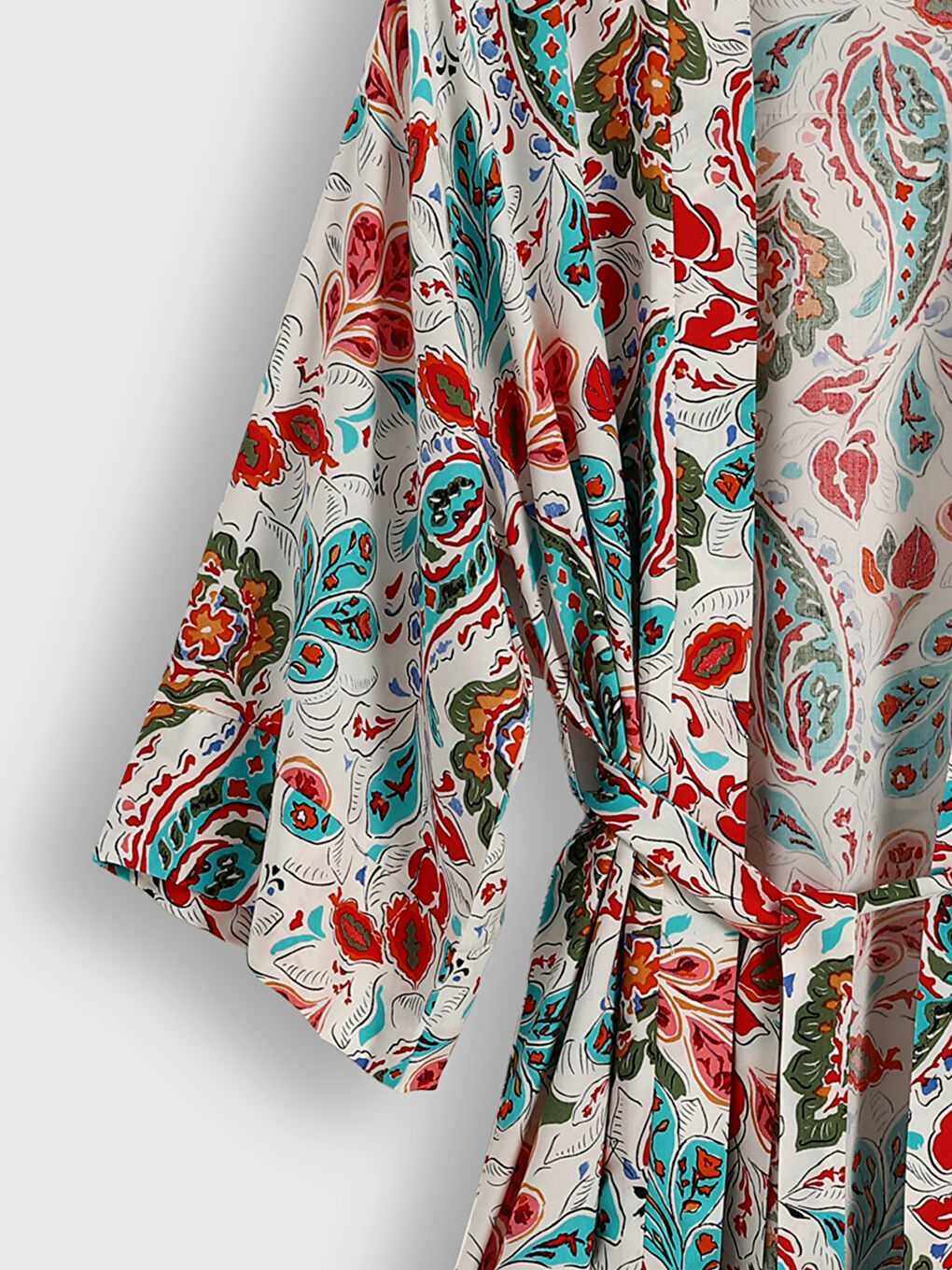 Shawl Collar Patterned Oversize Women's Kimono -S5K332Z8-LTQ
