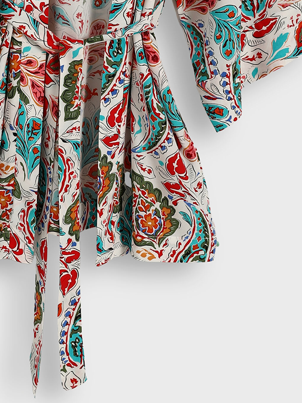 Shawl Collar Patterned Oversize Women's Kimono -S5K332Z8-LTQ