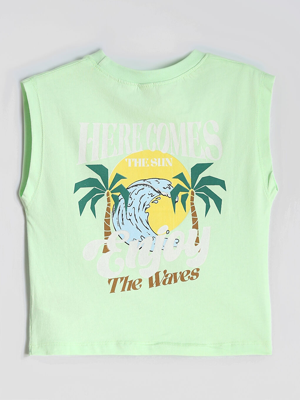 Crew Neck Printed Boys' Vest-1