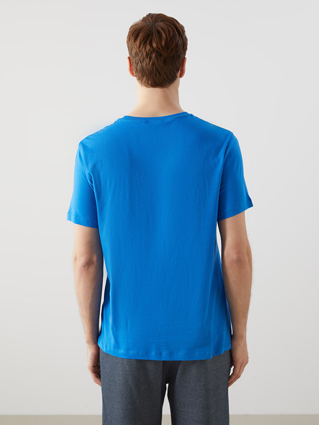 LCW ECO Crew Neck Short Sleeve Printed Combed Cotton Men's T-shirt -S5K353Z8-HFU