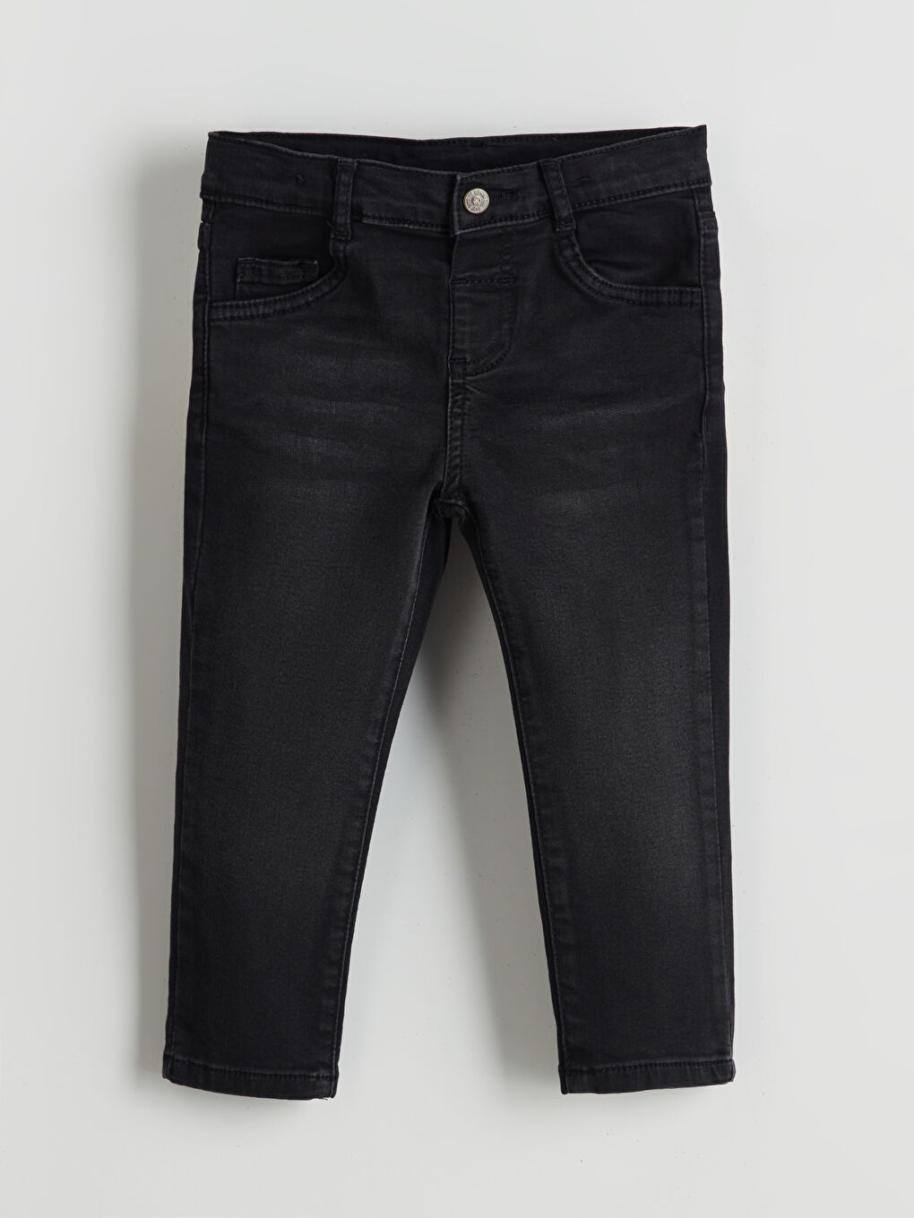 Siyah Basic Erkek Bebek Jean Pantolon
