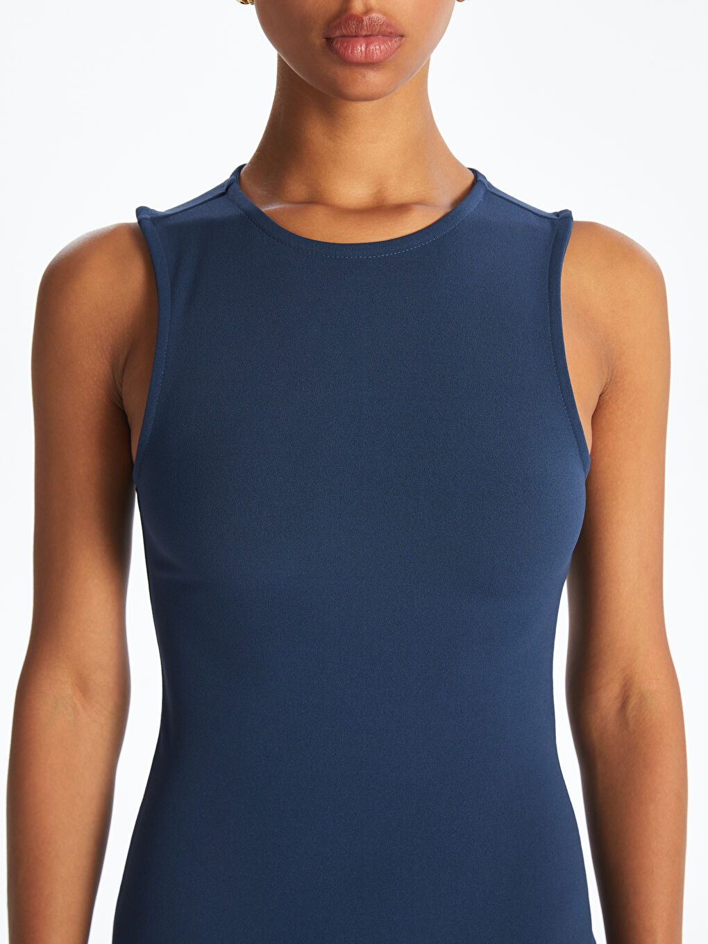 Crew Neck Bodycon Dress-2