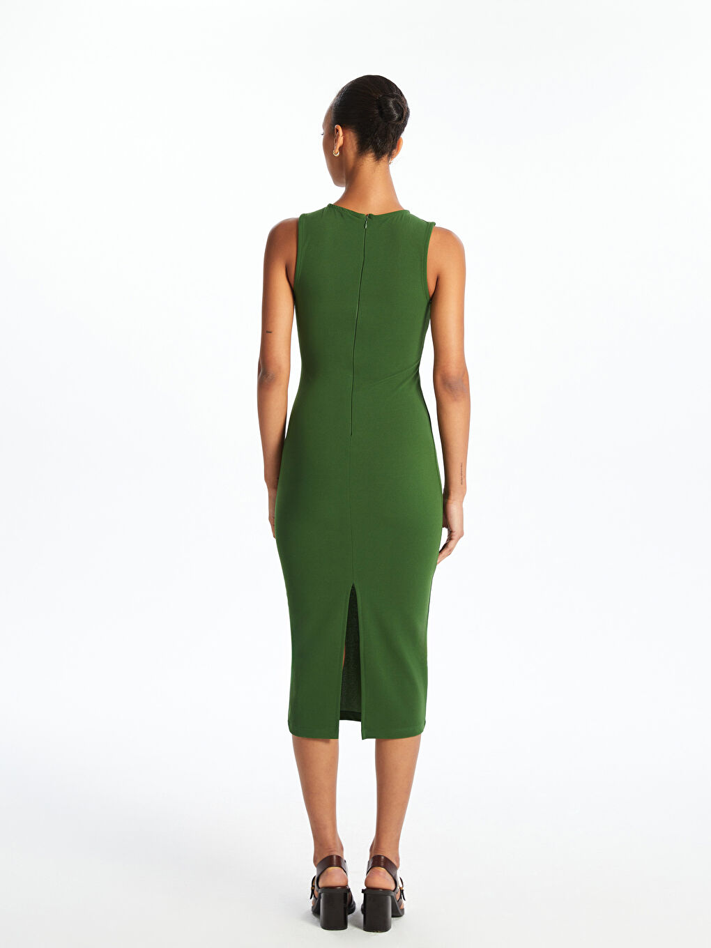 Crew Neck Bodycon Dress-3