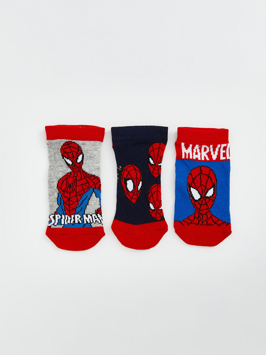 Spider-Man Patterned Boys' Trainer Socks 3-pack -S5K392Z4-K00