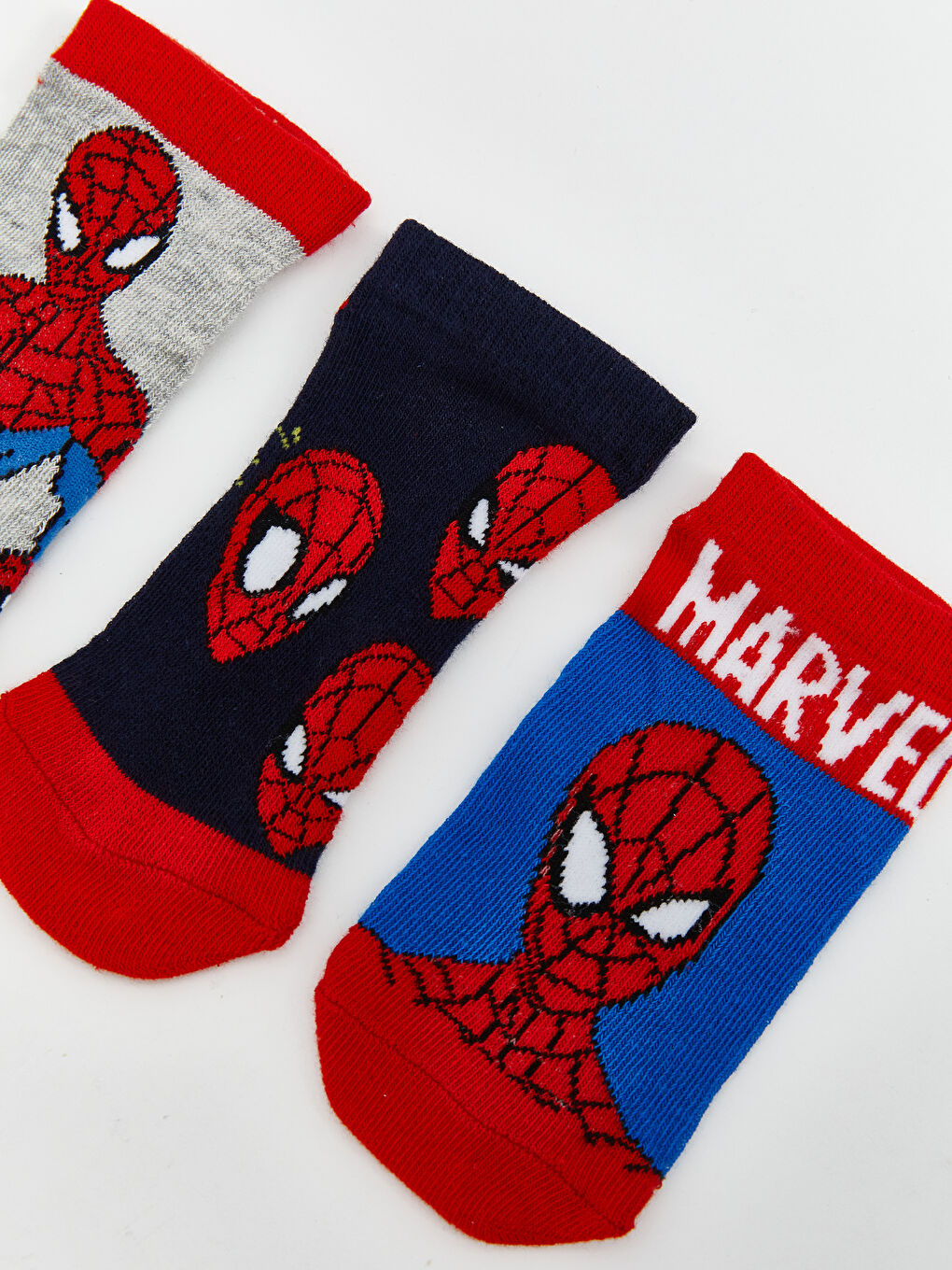 Spider-Man Patterned Boys' Trainer Socks 3-pack -S5K392Z4-K00
