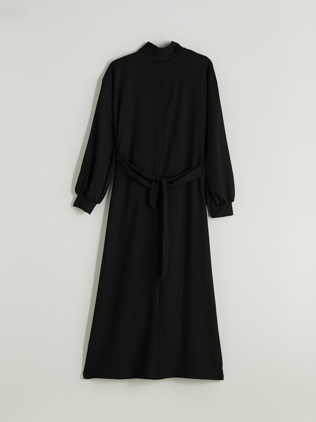 Funnel Neck Textured Dress-5