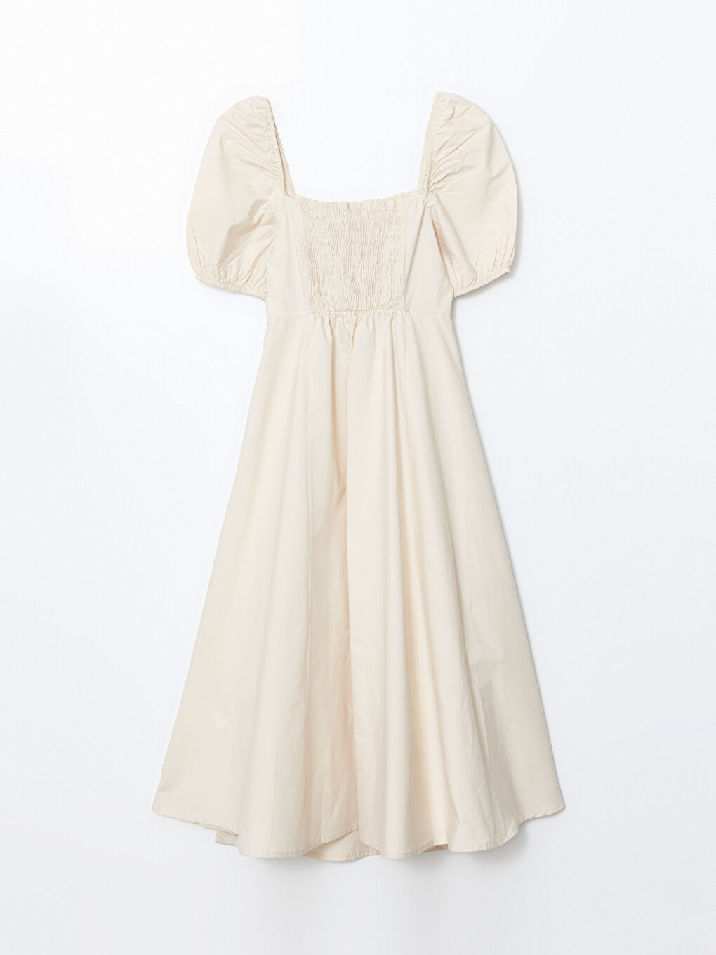 Square Neck Poplin Women'S Dress -S5K432Z8-FZJ