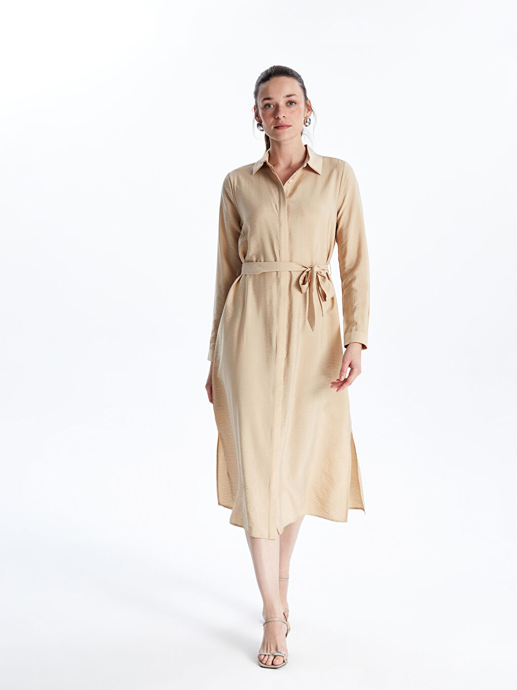 Woman BEIGE Shirt Dress -S5K436Z8-FJZ