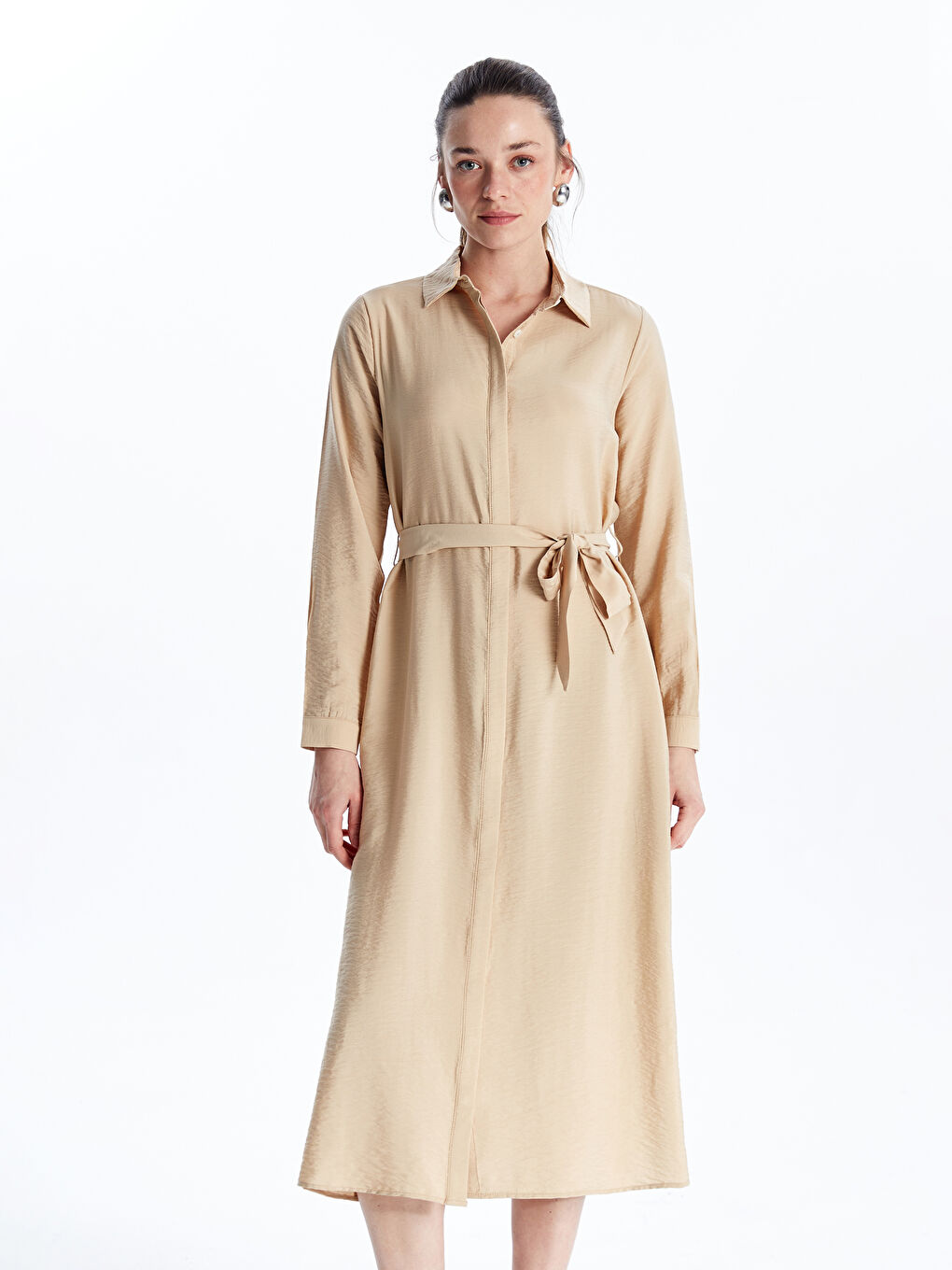 Woman BEIGE Shirt Dress -S5K436Z8-FJZ