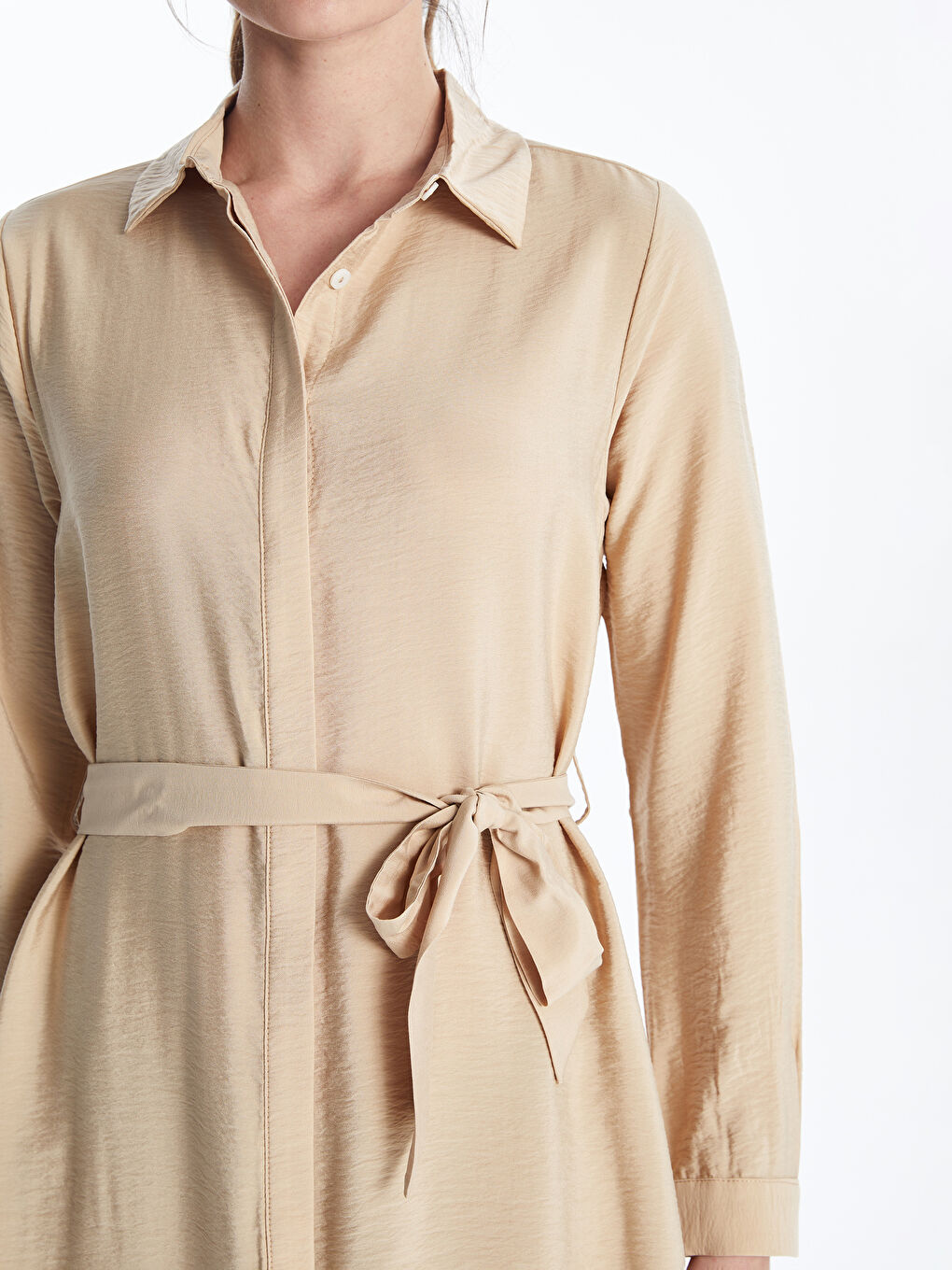Woman BEIGE Shirt Dress -S5K436Z8-FJZ