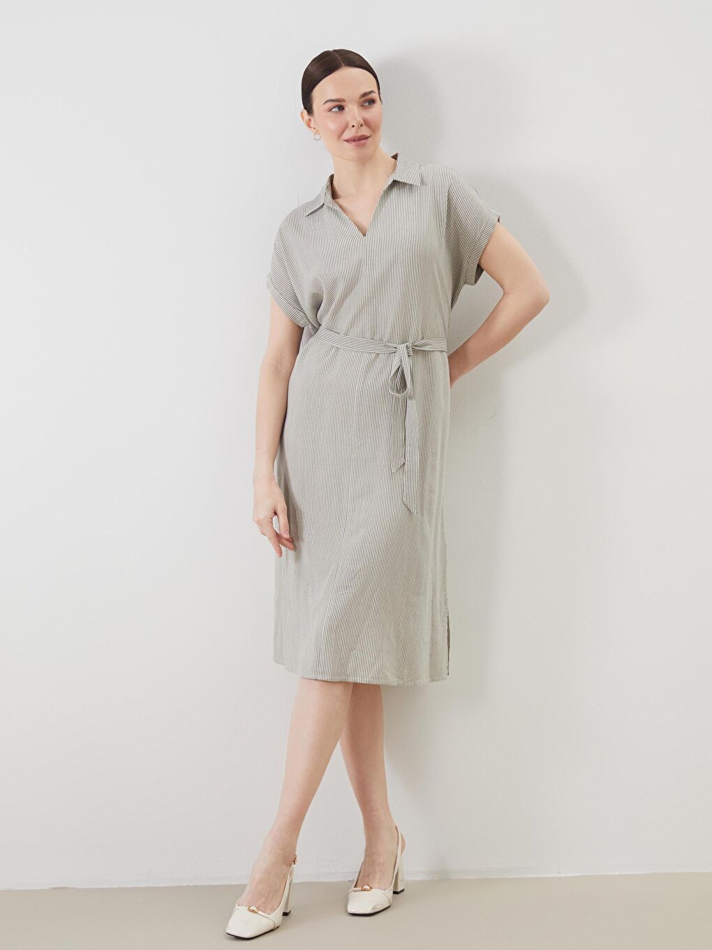 LCW Grace Woman ECRU Dress -S5K455Z8-LFC
