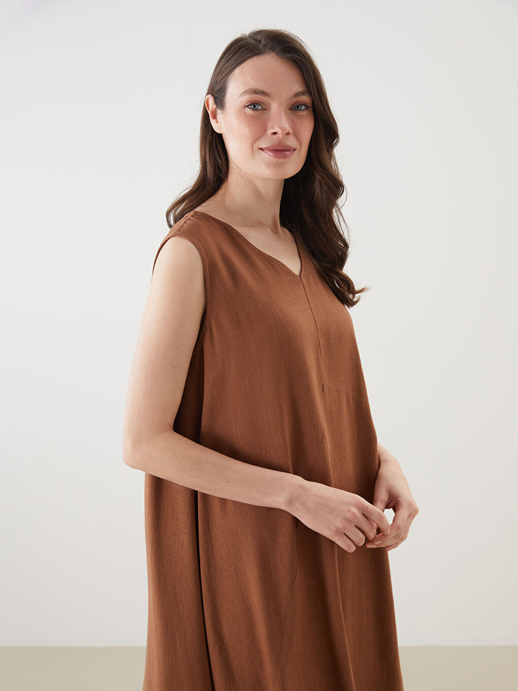 LCW Grace Woman BROWN Dress -S5K465Z8-R1M