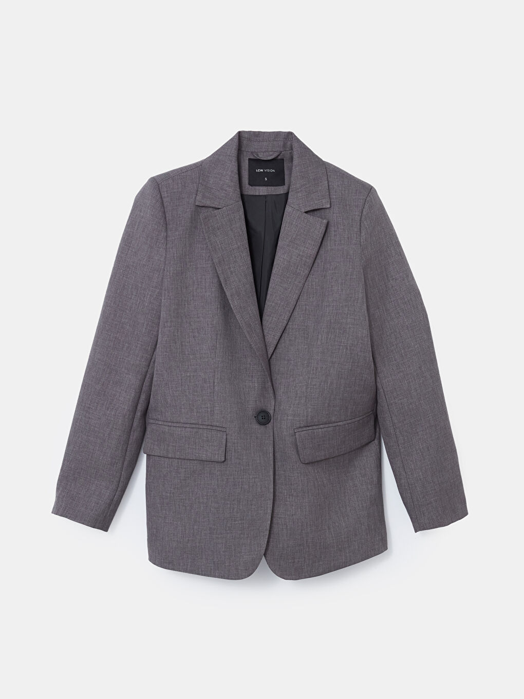 LCW Vision Gri Kadın Blazer Ceket - 4