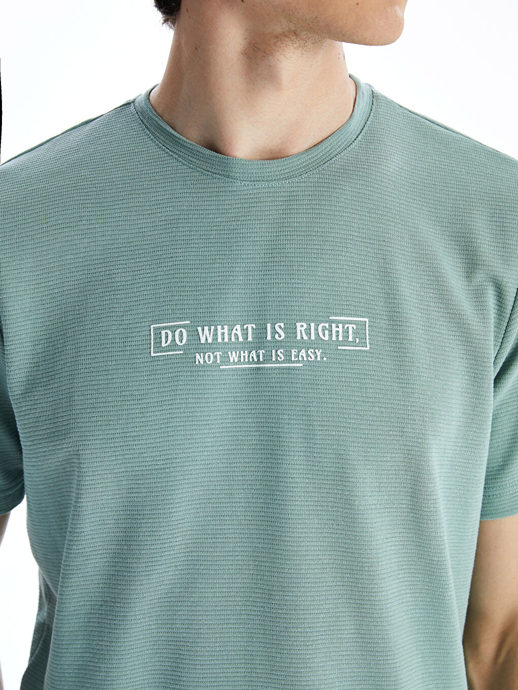 Crew Neck Short Sleeve Printed Combed Cotton Men's T-shirt -S5K490Z8-YHB