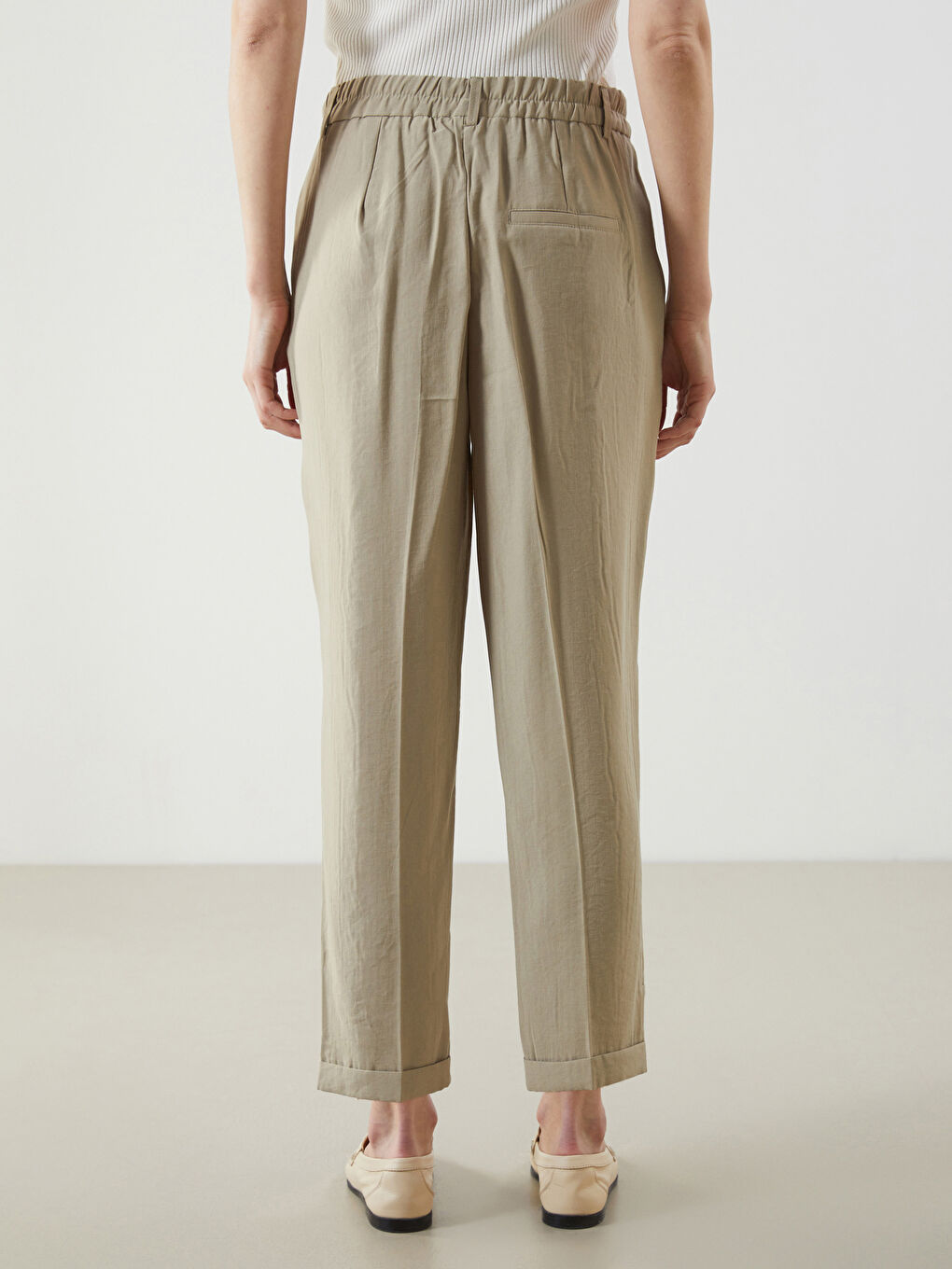 بنطلون سجائر للسيدات بخليط مودال-3