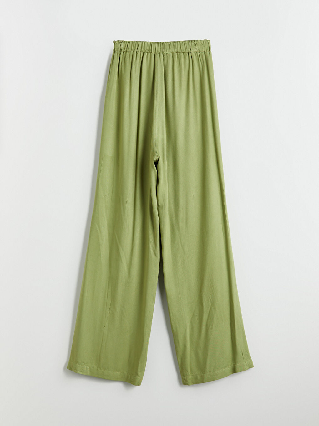 Elastic Waist Wide Leg Women's Trousers-5