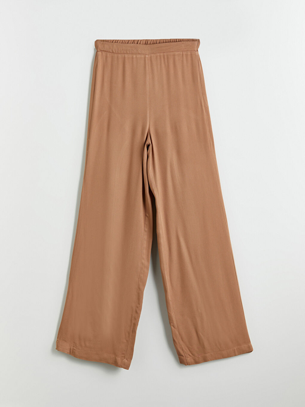 Elastic Waist Wide Leg Women's Trousers-5