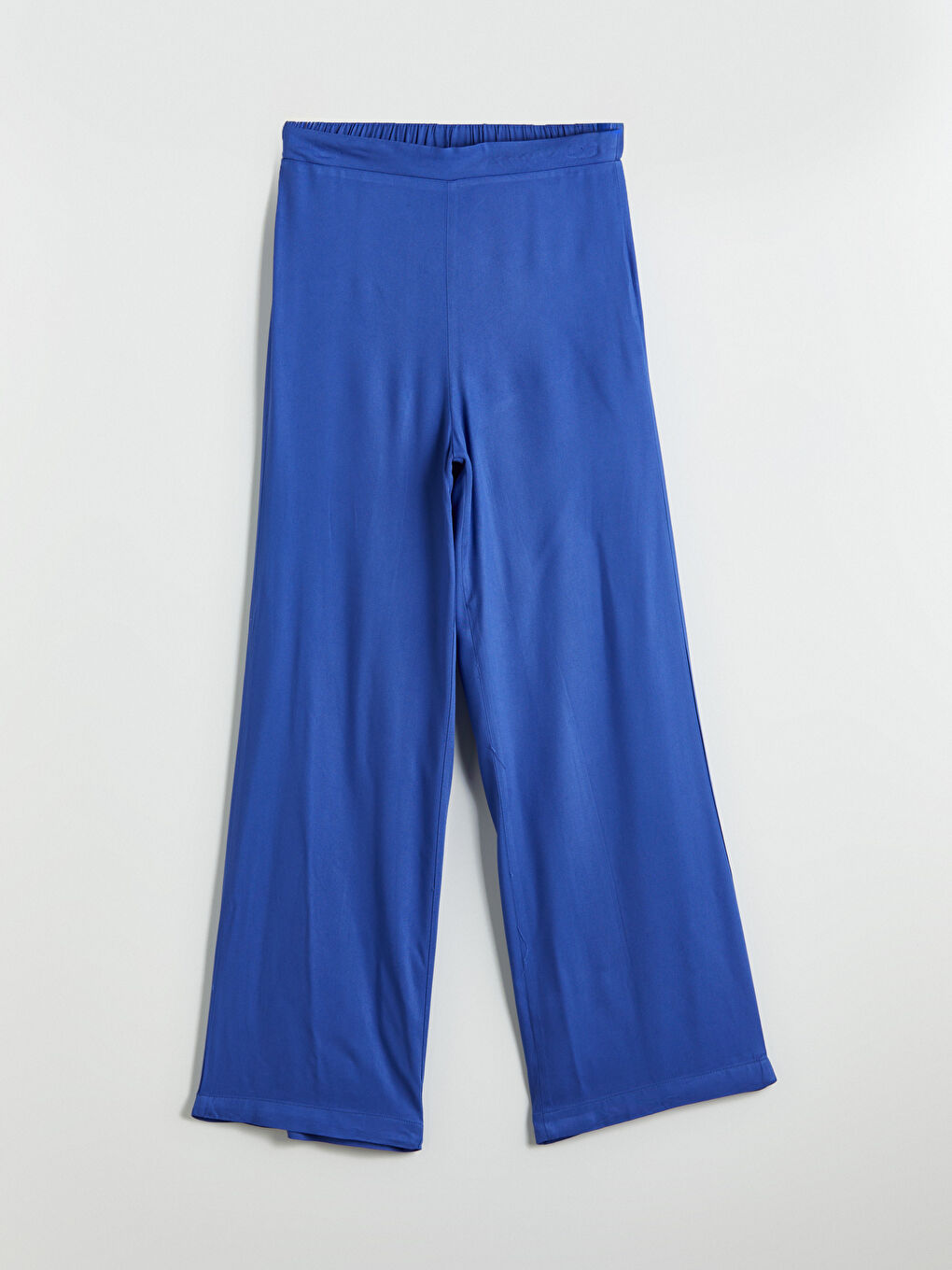 Elastic Waist Wide Leg Women's Trousers-4